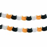 Guirnalda Halloween  GATOS. Trae 3 Colores Surtidos. . Medida 3.6 Mts x 20cm x 16.3cm.
