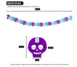 Guirnalda Halloween CRANEOS  . Trae 3 Colores Surtidos. . Medida 3,6 Mts x 11cm x 14cm. - Imagen 2