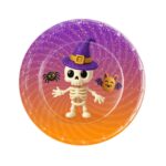 Platos de Polipapel  Halloween DULCE x 8 Unidades. Modelos Surtidos en el Pack .