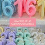 Vela Numero Plasticas PASTELES GIBREADAS. 5 Colores: Rosa Celeste Amarillo Verde Lila y Blanco. Mide 11cm Aprox.