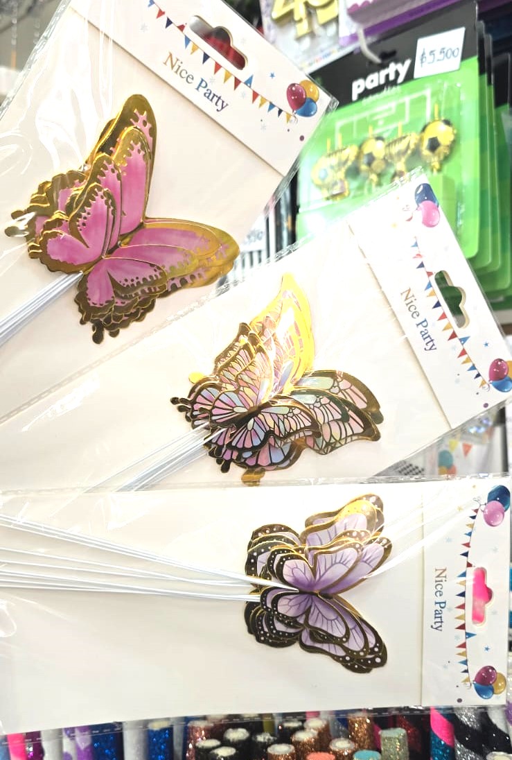 WhatsApp Image 2025-10-08 at 14.26.32 (2) Cake Topper MARIPOSAS x 10 Unidades Variada de Medidas. Varios Colores. - Imagen 1