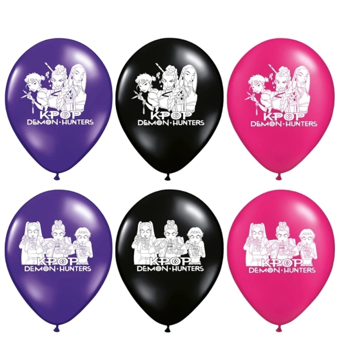 WhatsApp Image 2025-10-30 at 08.50.15 Globos Estampados GUERRERAS K-POP x 10 Unidades. - Imagen 1