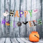 Guirnalda Banderin Happy Halloween FANTASMIN OJOS BOOO