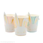Vasos de Polipapel  Forma de CONEJO OREJAS con Stamping Dorado x 6 Unidades. Pascua - Imagen 2
