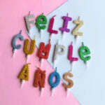 VELA FELIZ CUMPLEAÑOS METALIC - Imagen 2