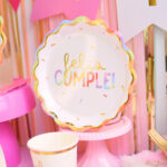 PLATOS POLIPAPEL "FELIZ CUMPLE" SPRINKLES x10un. - Imagen 2