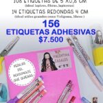 Etiquetas  Escolares CLASICAS Para UTILES Papel Adhesivo Para RECORTAR. 156 Etiquetas  Personalizadas.