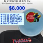 Etiquetas Escolares DTF UV SUPER RESISTENTES. Ideal Para Luncheras Botellas Vasos etc.. Vienen 12 o 24 Unidades de 6x3 cm.