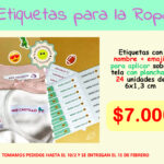 Etiquetas  Escolares Para Ropa LINEAL