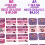Etiquetas Escolares PARA LA ROPA DTF SUPER RESISTENTES. Listas Para Aplicar con Plancha. Vienen 48 o 95 Unidades.