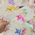 Topper Feliz Cumpleaños Multicolor Degrade PASTEL con Glitter Cristal