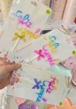 Topper Feliz Cumpleaños Multicolor Degrade PASTEL con Glitter Cristal