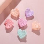 Broches de Pelo CORAZONES PASTELES x12 Multicolor