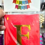 Banderin FELICIDADES con Stamping Dorado. Mide 2.5 Mts. Aprox. Rosa, Celeste Blanco o Multicolor.