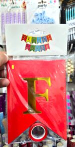 Banderin FELICIDADES con Stamping Dorado. Mide 2.5 Mts. Aprox. Rosa, Celeste Blanco o Multicolor.