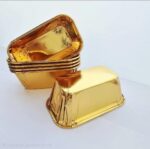 Molde Para MINI BUDIN Metalizado Pleno Apto Horno. x 10 Unidades. Dorado Plata o GoldRose - Imagen 2