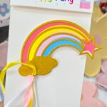 Topper Arco Iris con Dorado Estrella y Cintas