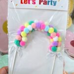 Topper Arco de Pompones ArcoIris Pastel