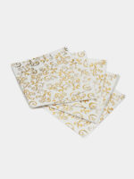 Servilletas Premiun Con Stamping DORADOS : ARABESCOS  x 12 Unidades.