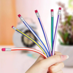 Lapices Flexibles Con Goma de Borrar x 6 Unidades.