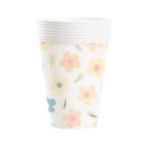 Vasos Polipapel  MARGARITAS SPRING x 8