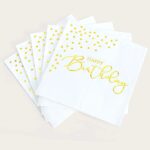 Servilletas Premiun Con Stamping Dorado : HAPPY BIRTHDAY PUNTITOS  x 12 Unidades. - Imagen 3