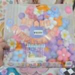 SET DE GLOBO XL ARCO DE GLOBOS MARGARITAS PASTELES Y FELIZ CUMPLEAÑOS