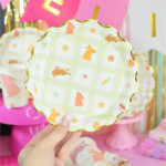 PLATOS "BUNNY PASCUA" x10un. Con Stamping Dorado