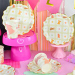 PLATOS "BUNNY PASCUA" x10un. Con Stamping Dorado - Imagen 3