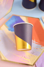 Vaso Polipapel VENECIA Negro con Dorado x 10 - Imagen 2