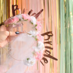 VINCHA CON VELO "BRIDE FLOWERS" ROSAS