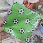 Servilletas VERDES CON PELOTAS DE FUTBOL x 12 Unidades