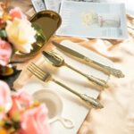 Set de Cubiertos Descartables PREMIUN ROYAL DORADOS X16 Unidades