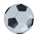 Plato Polipapel PELOTA DE FUTBOL con Stamping Dorado x 10