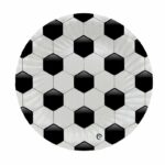 Platos Polipapel FUTBOL PELOTA CANCHA  x 8  Media 18 Cm Diametro Aprox.