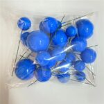 Toppers Esferas Bolas Para Tortas Plasticas AZULES  Varias Medidas en el Pack x 20 Unidades. - Imagen 3