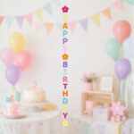 GUIRNALDA Colgante HAPPY BIRTHDAY FLOWERS MULTICOLOR