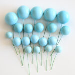 Toppers Esferas Bolas Para Tortas Plasticas CELESTES Varias Medidas en el Pack x 20 Unidades. - Imagen 3