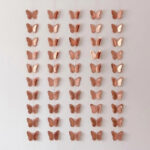 GUIRNALDA Colgante MARIPOSAS Metallic 3D. Varios Colores: Dorado Plata y GoldRose. - Imagen 3