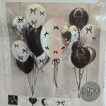 Set de Globo COQUETTE NEGRO Y BLANCO. 39 Piezas