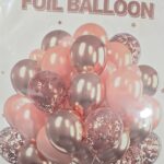 Set GLOBOS X 30 Unidades CHROMO CONFETTI Y PERLADOS : Gama GOLDROSE