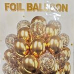 Set GLOBOS X 30 Unidades CHROMO CONFETTI Y PERLADOS : Gama DORADOS