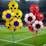 Set de Globo PELOTA FUTBOL Boca o RIVER X 5