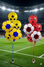 Set de Globo PELOTA FUTBOL Boca o RIVER X 5