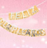 Banderin FELIZ CUMPLEAÑOS CON FLECOS. Varios Colores. - Imagen 2
