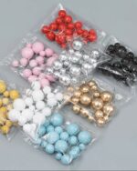 Toppers Esferas Bolas Para Tortas Plasticas PLATEADAS  Varias Medidas en el Pack x 20 Unidades. - Imagen 2