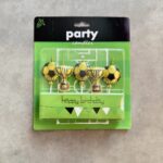 Set de Velas COPA Y PELOTA DORADO NEGRO X 5