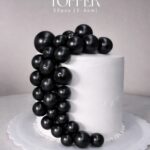 Toppers Esferas Bolas Para Tortas Plasticas NEGRAS Varias Medidas en el Pack x 20 Unidades.