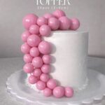 Toppers Esferas Bolas Para Tortas Plasticas ROSAS Varias Medidas en el Pack x 20 Unidades.