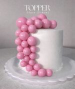 Toppers Esferas Bolas Para Tortas Plasticas ROSAS Varias Medidas en el Pack x 20 Unidades.